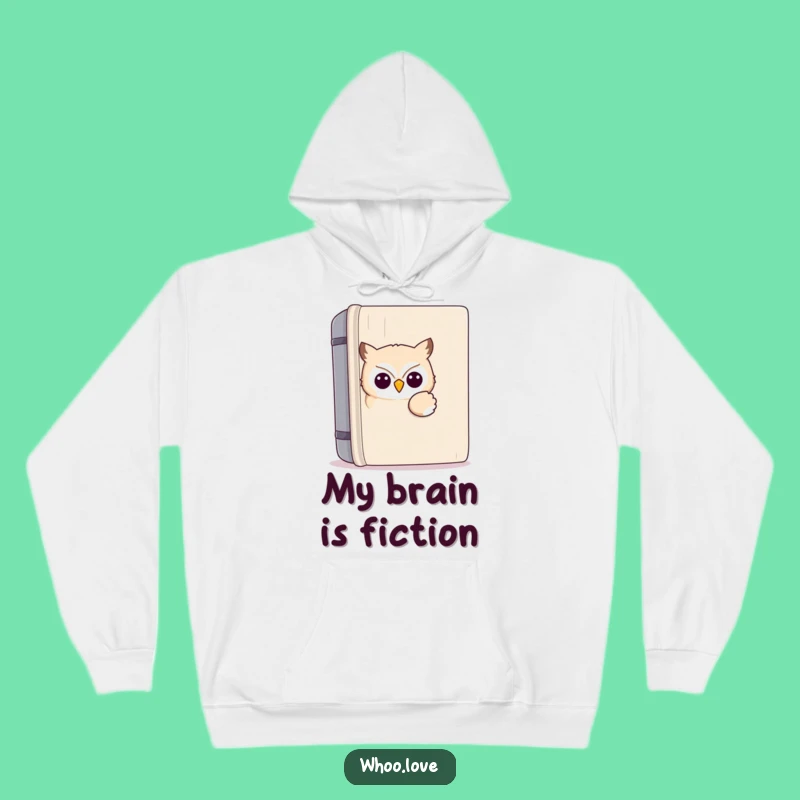 Funny Kawaii Owl Reading Hoodie: Cozy Owl Peeking Bookworm Sweatshirt, Perfect Gift