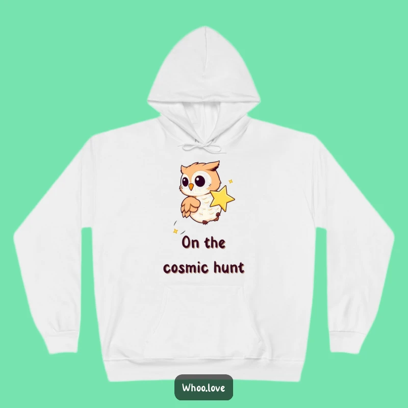 Cozy Funny Playful Owl Star Hoodie: Warmth & Whimsy for Star Gazers