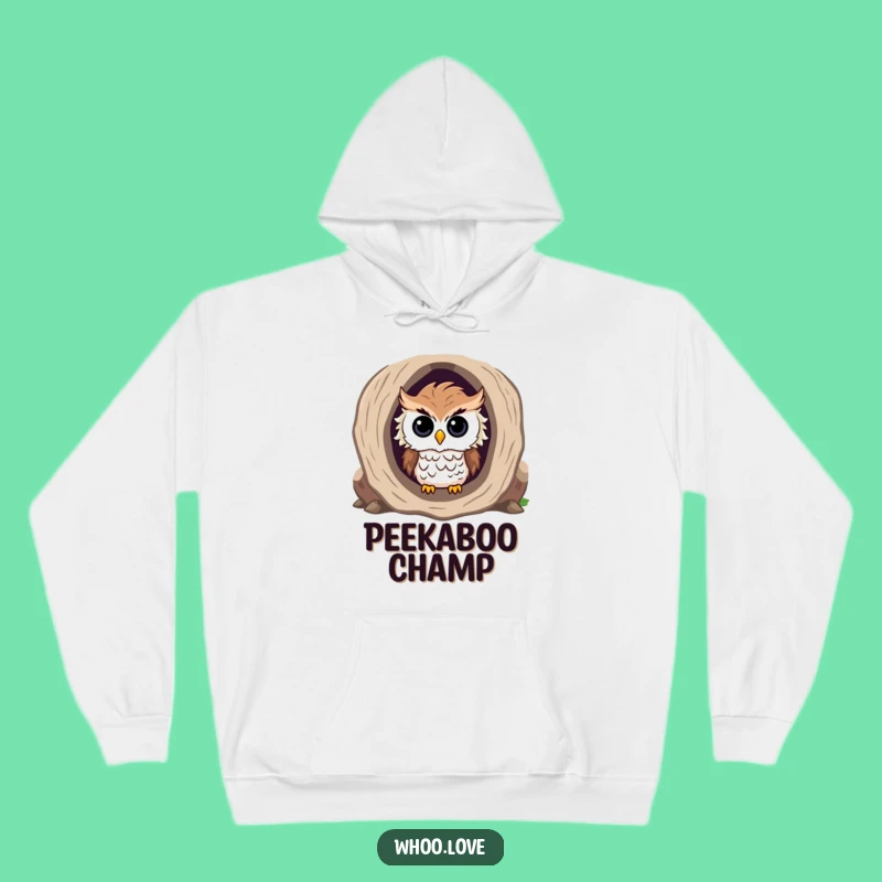 Funny Curious Owl Log Hoodie: Stay Cozy and Curious