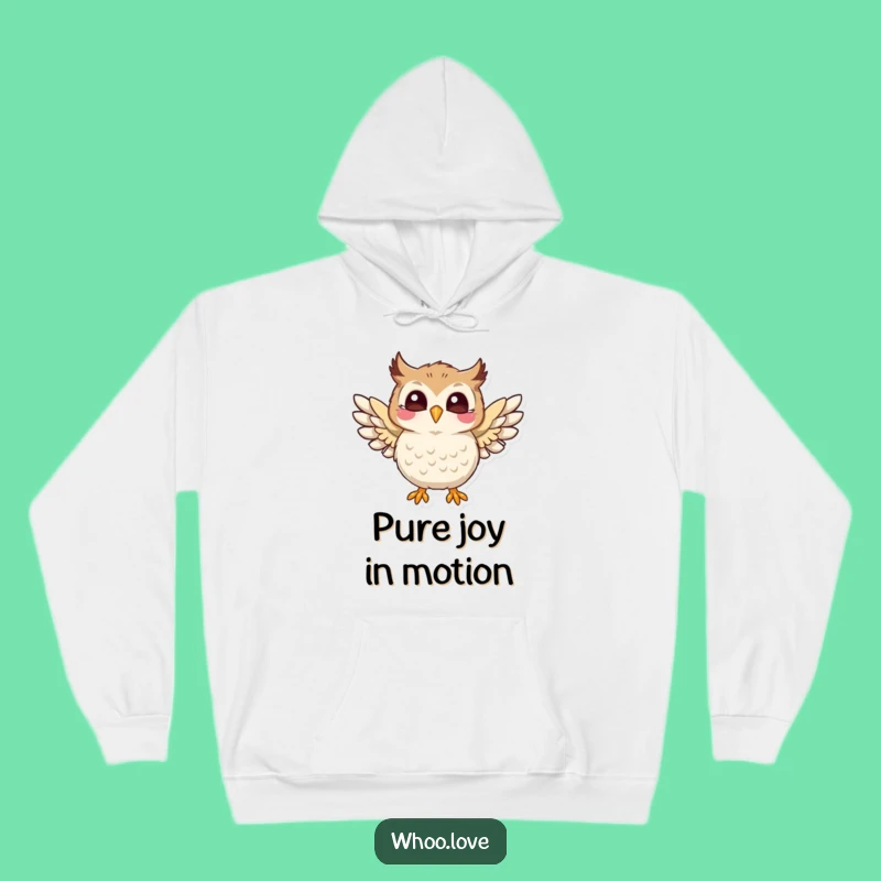 Funny Joyful Owl Hoodie: Cozy Up in Pure Delight
