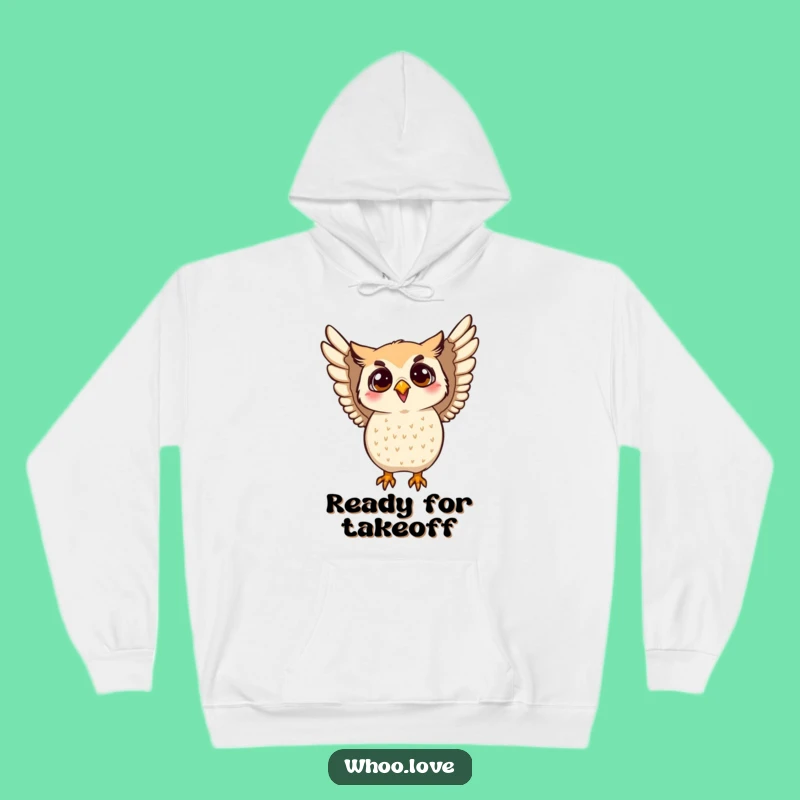 Funny Enthusiastic Owl Hoodie - Cozy Comfort for Happy Souls
