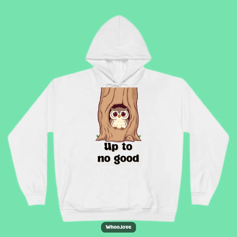 Funny Mischievous Owl Hoodie: Stay Cozy and Cheeky This Season