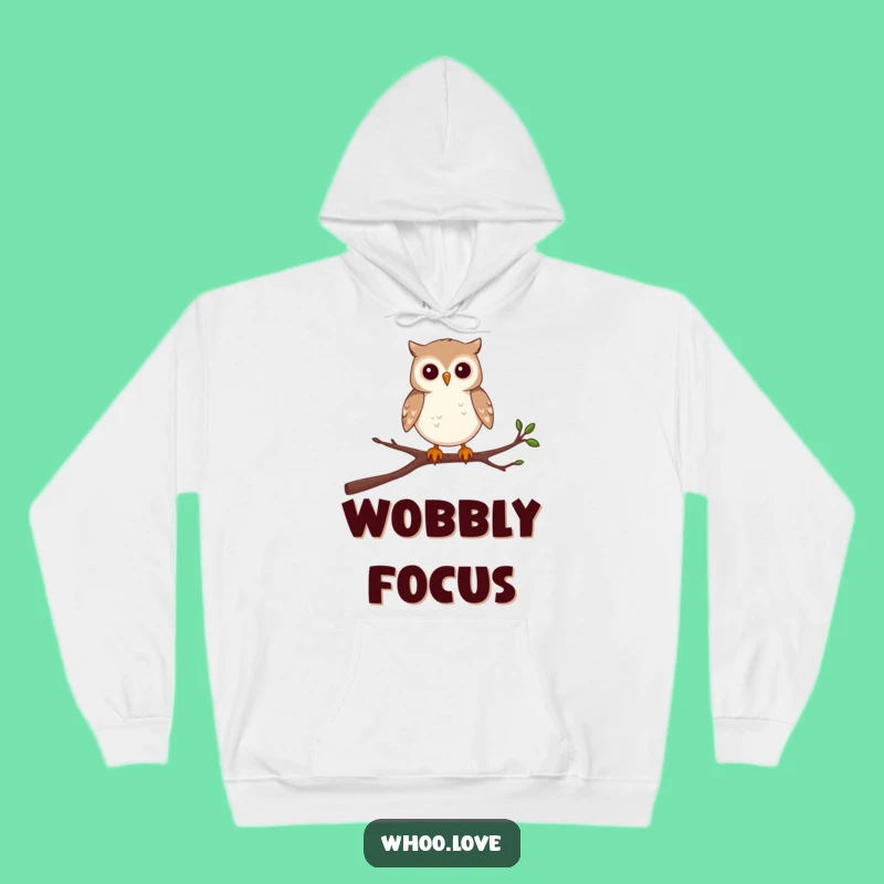 Funny Owl Hoodie: Balancing Act - Cozy Determined Funny Gift