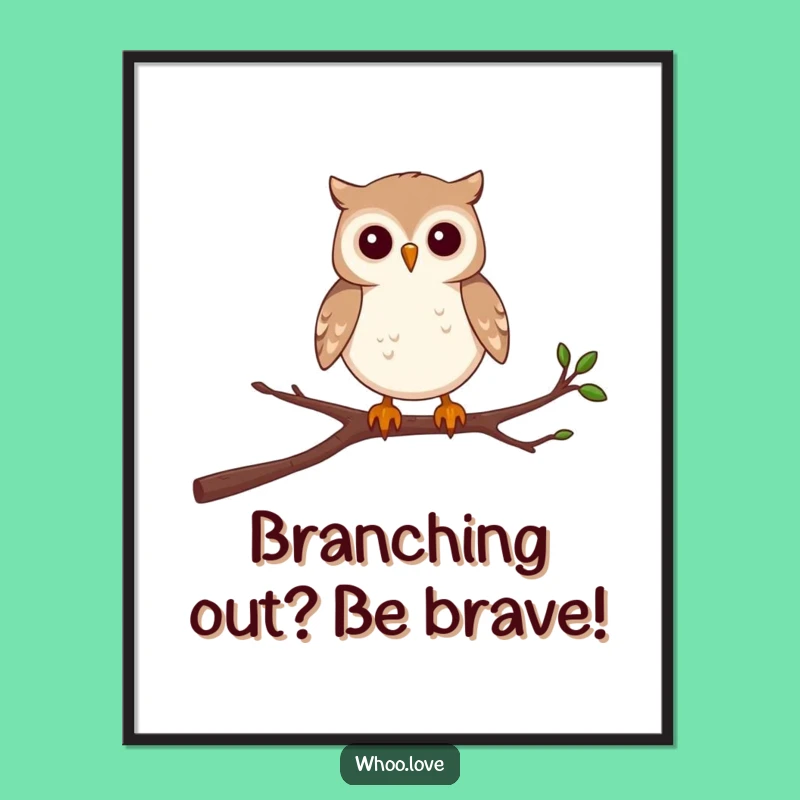 Funny Free Printable Wall Art: Determined Owl Balance, Quirky Downloadable Decor