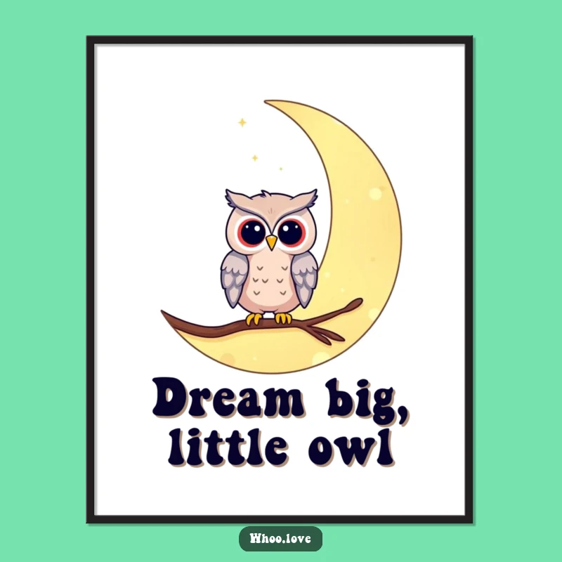 Free Printable Moon Owl Art - Whimsical Downloadable Decor for Dreamy Spaces