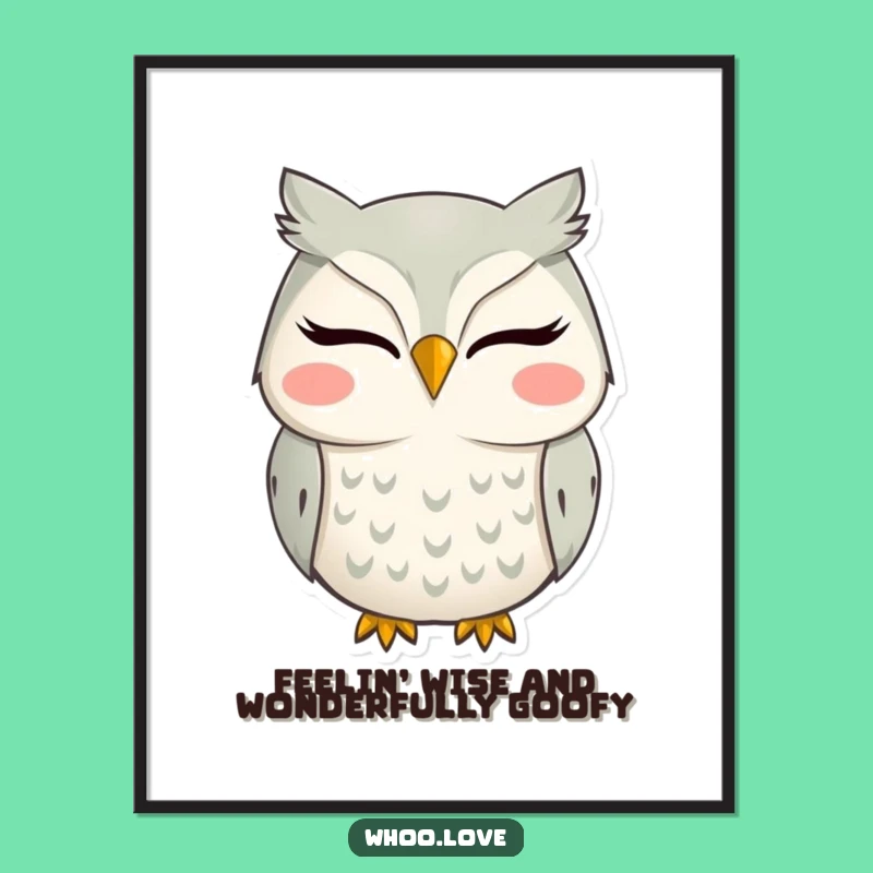 Funny Free Printable Wall Art: Silly Owl Smile, Downloadable Decor!