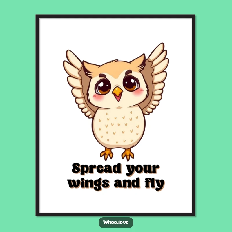 Free Printable Flapping Owl Art - Energetic Downloadable Decor for Lively Spaces