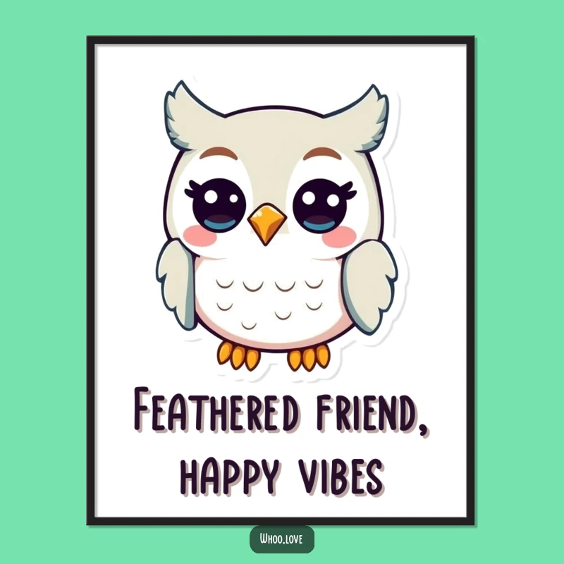 Free Printable Wall Art: Joyful Hooting Owl - Humorous Downloadable Decor