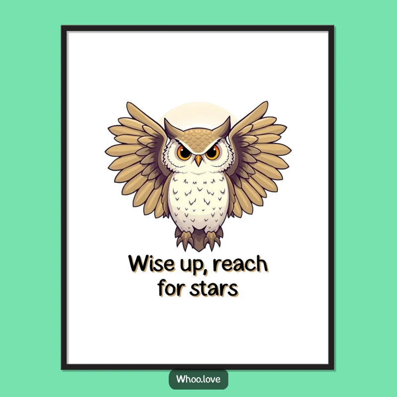 Free Printable Wall Art: Majestic Owl Stars Cute Funny Downloadable Decor