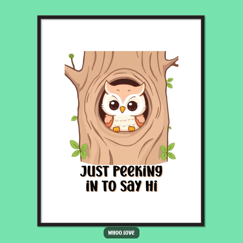 Funny Free Printable Wall Art: Tree Hole Owl, Downloadable Nature!