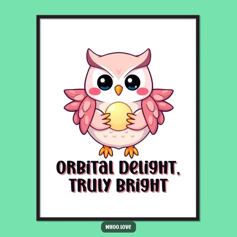 Funny Free Printable Wall Art: Magical Owl Orb, Mystical Downloadable & Print at Home Decor