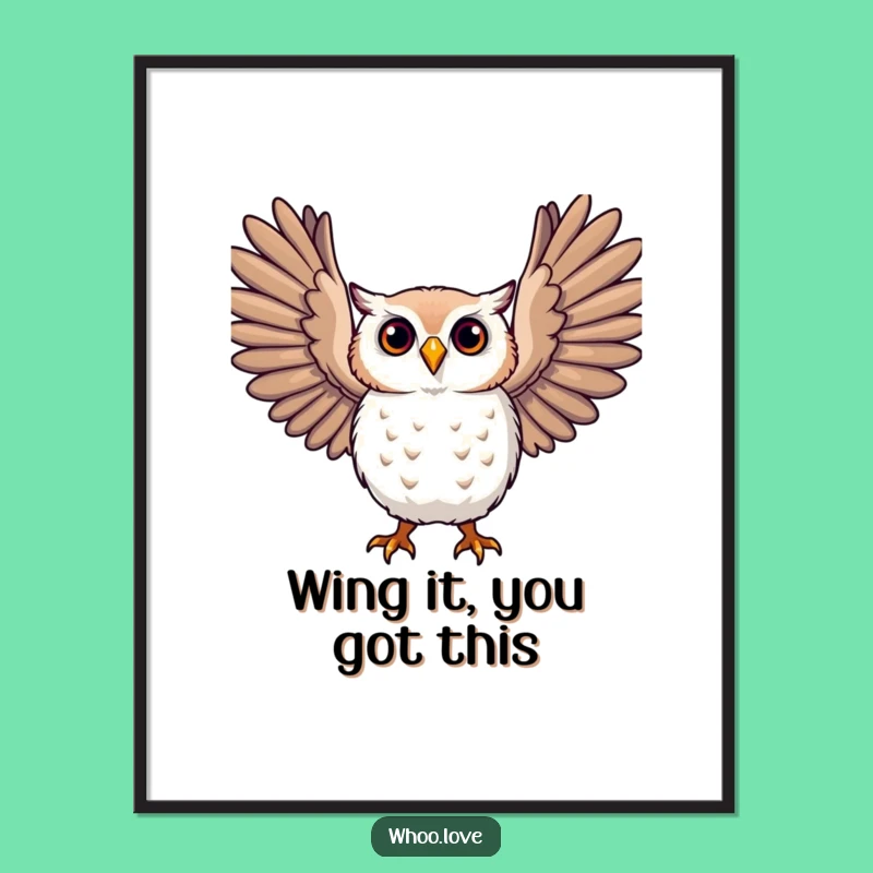 Funny Free Printable Wall Art: Expressive Owl Wings, Dynamic Downloadable & Print at Home Decor
