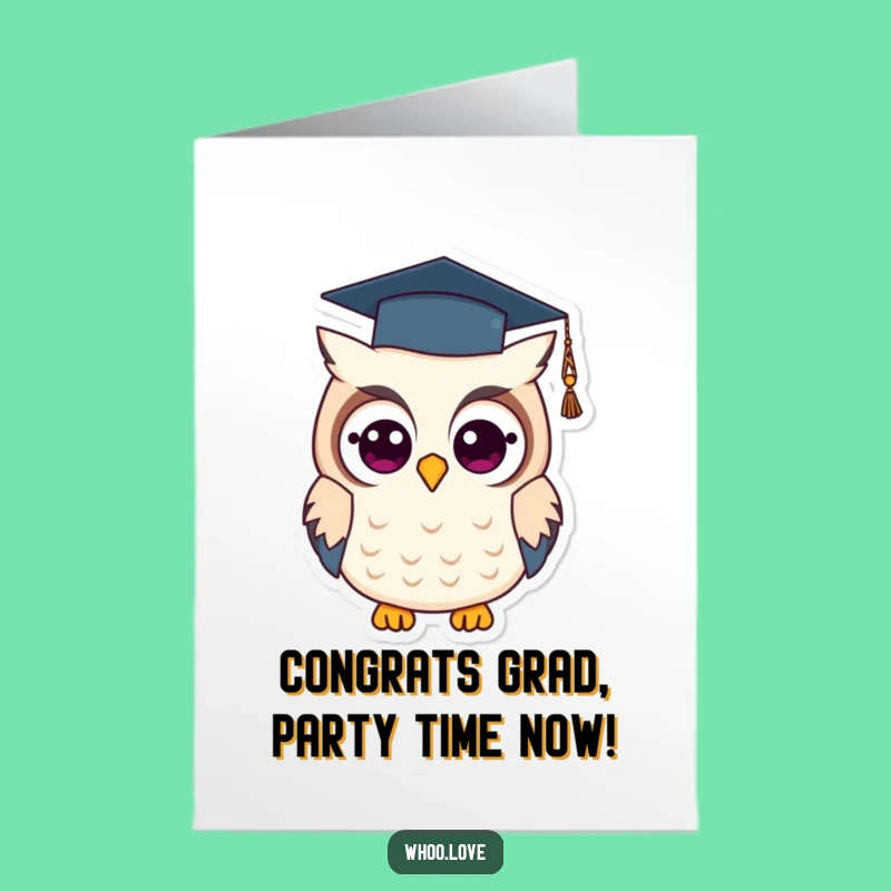 Free Printable Birthday Card: Grad Owl, Smart Bird Downloadable Greeting