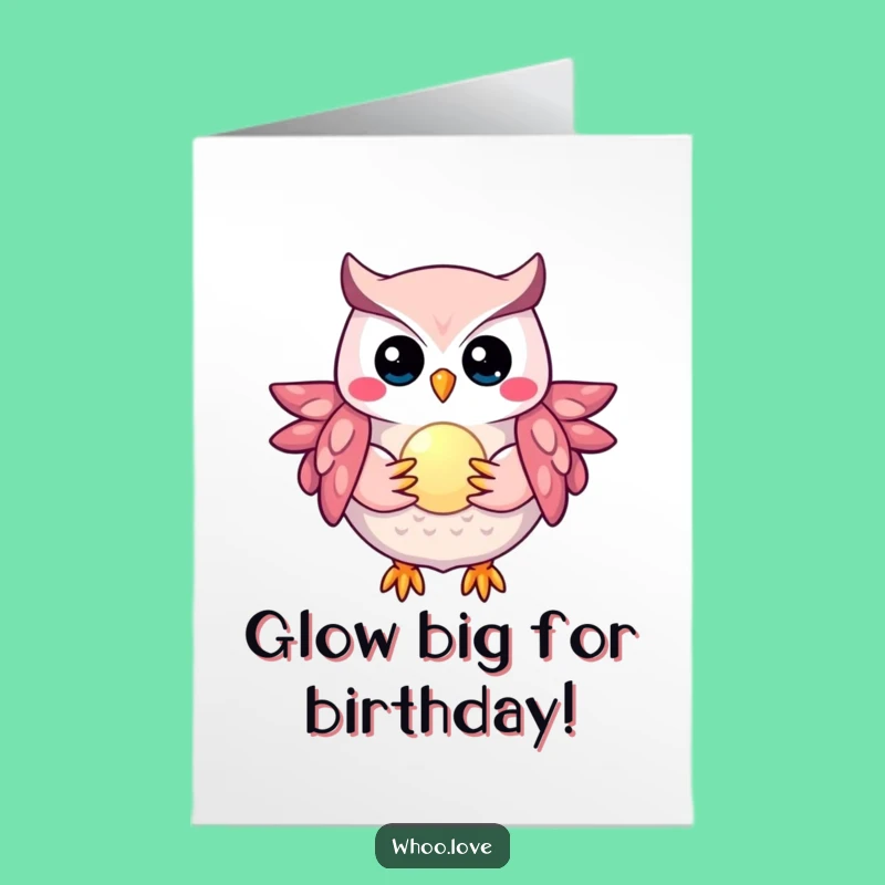 Free Printable Birthday Card: Magical Owl Orb, Enchanting Downloadable & Print at Home Gift