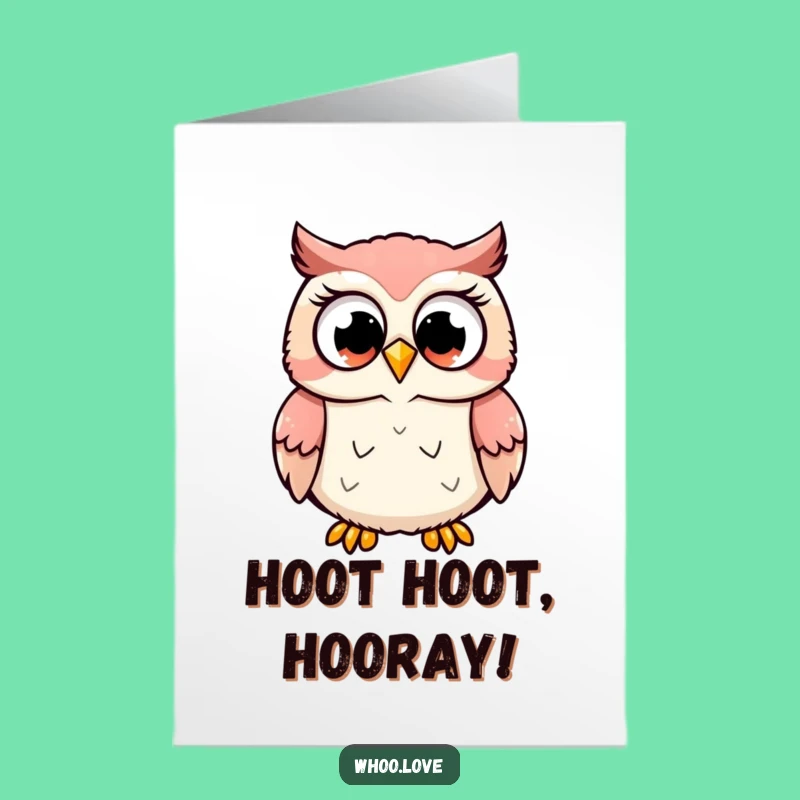 Free Printable Excited Owl Birthday Card - Joyful Downloadable Gift for Cheerful Celebrations