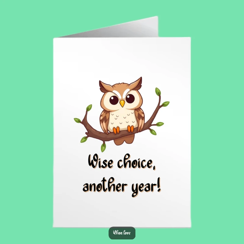 Free Printable Funny Owl Birthday Card: Curious Perch, Downloadable & Print at Home Gift