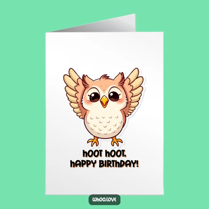 Free Printable Birthday Card: Excited Owl Yay! - Funny Downloadable Gift