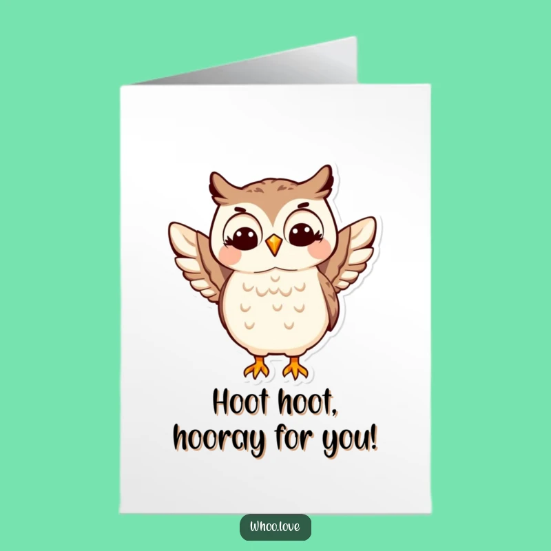 Free Printable Birthday Card: Funny Owl Wing Shimmy Dance - Perfect Downloadable Gift