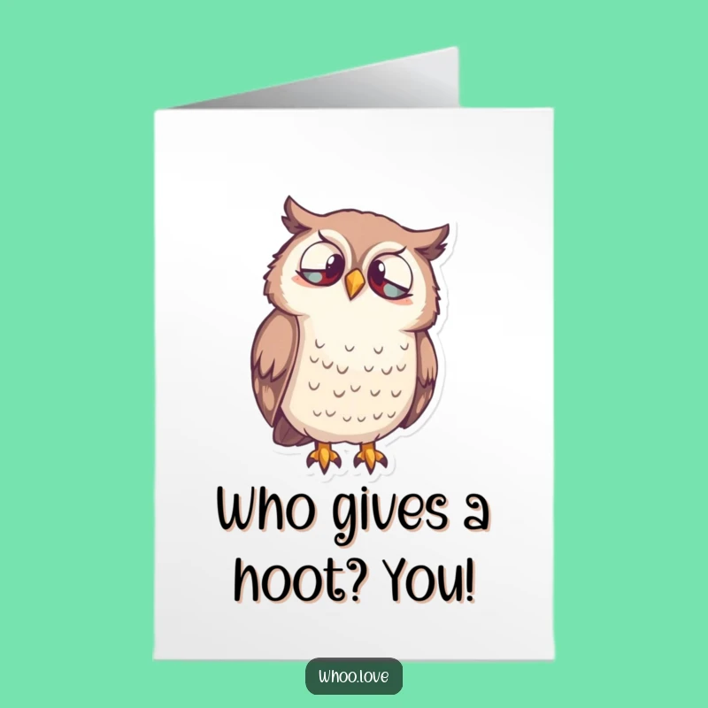 Free Printable Owl Birthday Card: Curious Hoot Downloadable Gift for a Wise Celebration