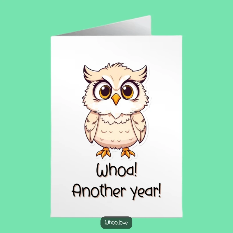 Free Printable Birthday Card: Shocked Owl, Birthday Gust of Fun!