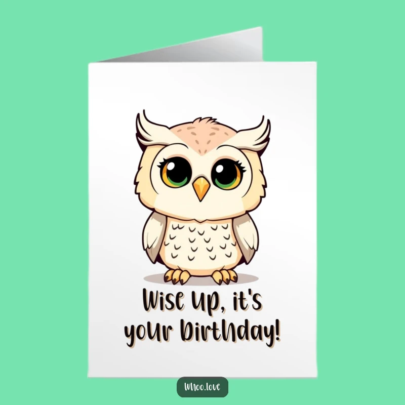 Free Printable Birthday Card: Curious Owl, Funny Downloadable Gift for Laughs