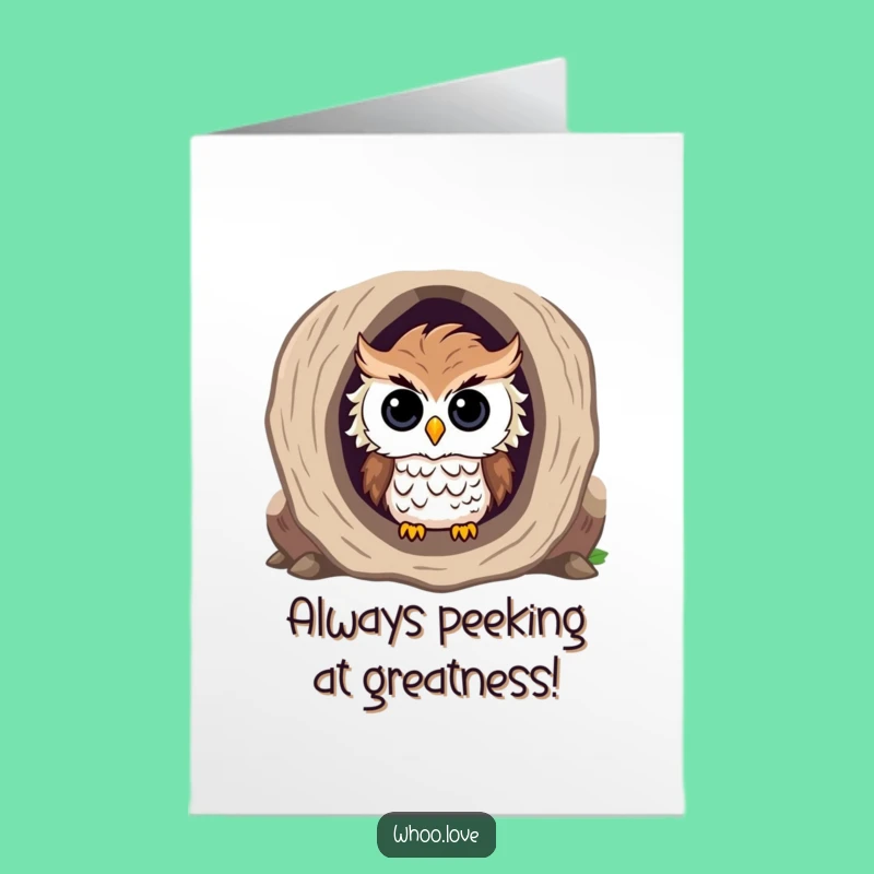 Free Printable Congrats Card: Curious Owl's Discovery - Joyful Downloadable!