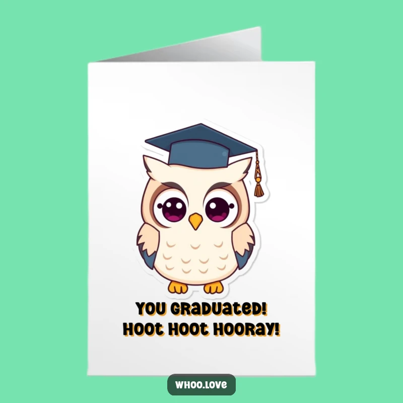 Free Printable Congrats Card: Grad Owl, Smart Achievement Downloadable Greeting