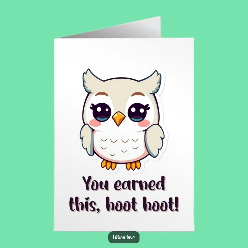 Free Printable Congrats Card: Hooting with Joy - Humorous Downloadable Celebration