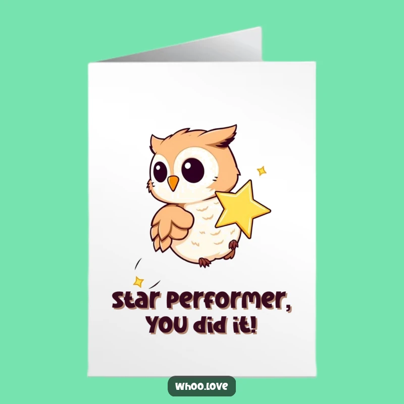 Free Printable Congrats Card: Owl's Star Chase - Hilarious Downloadable Gift!
