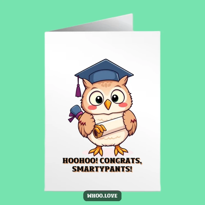 Free Printable Graduation Owl Card: Hilarious Congratulations Downloadable Gift