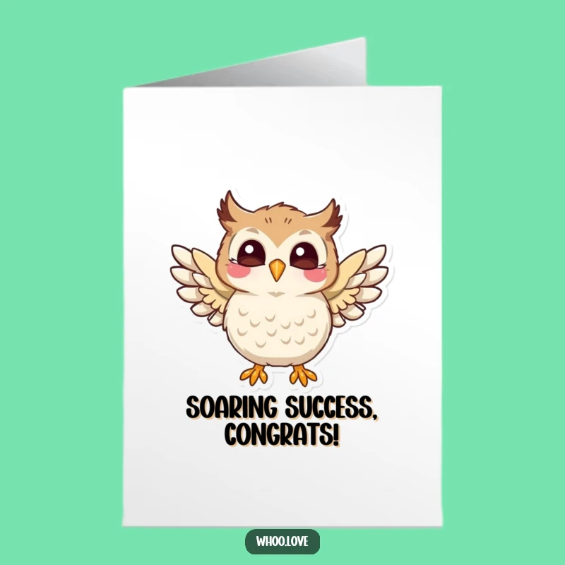 Free Printable Joyful Owl Congrats Card - Exuberant Downloadable Gift for Triumphant Moments