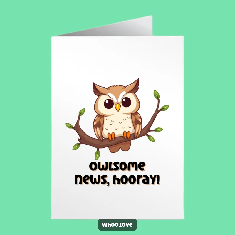 Free Printable Owl Congratulations Card: Curious Perch, Downloadable & Print at Home