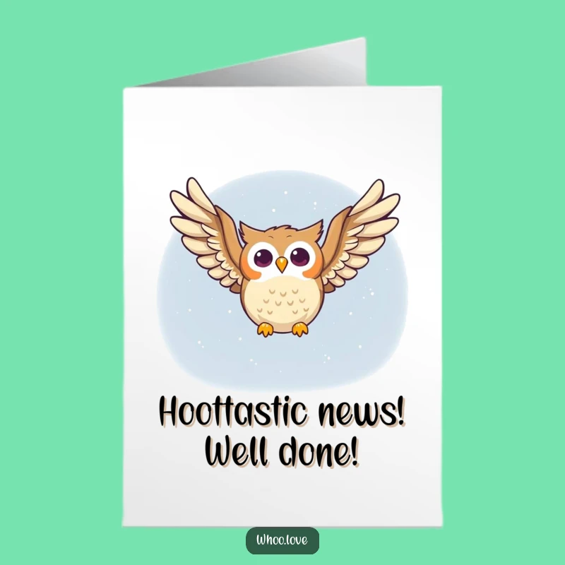 Free Printable Owl Congratulations Card: Soaring Success Downloadable Greeting