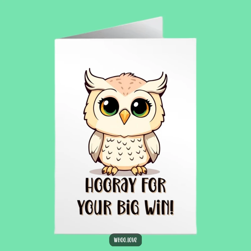 Free Printable Congrats Card: Curious Owl, Funny Downloadable Gift for Achievements