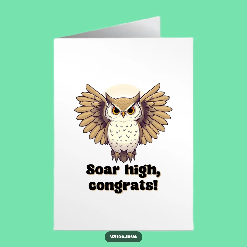 Free Printable Congrats Card: Majestic Owl Stars Funny Downloadable Gift