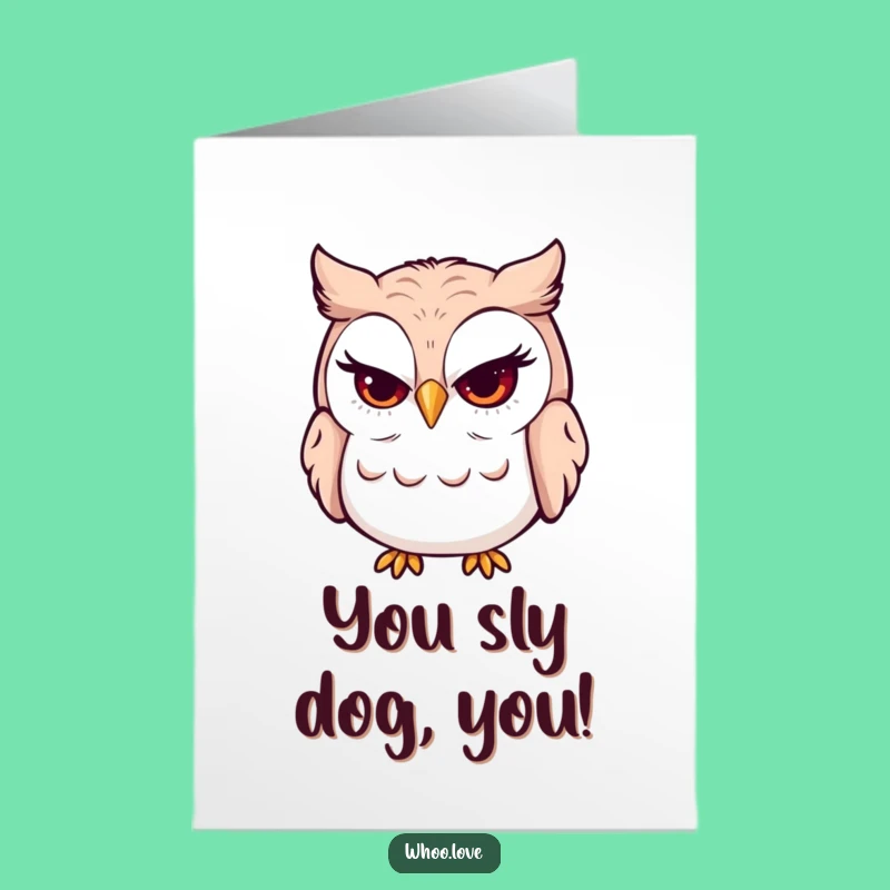 Free Printable Winking Owl Congrats Card - Playful Downloadable for Clever Victories