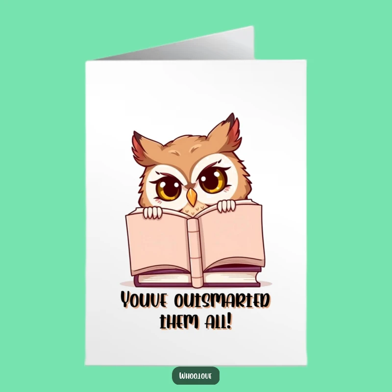 Free Printable Congrats Card: Sneaky Owl, Secret Success Uncovered!