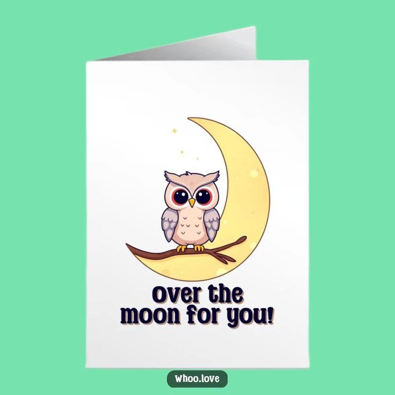 Free Printable Moon Owl Thank You Card - Dreamy Downloadable Expressing Celestial Gratitude