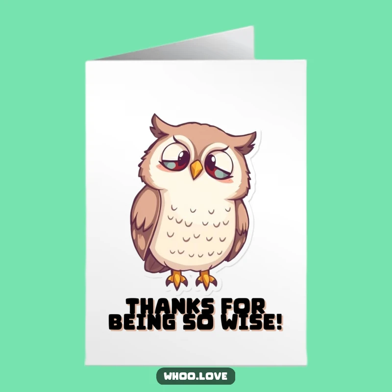 Free Printable Owl Thank You Card: Curious Hoot Downloadable Gift for Your Gratitude