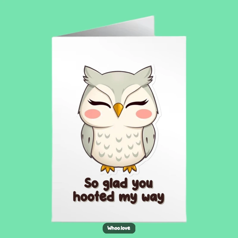Funny Free Printable Thank You Card: Grinning Owl, Downloadable Gratitude!