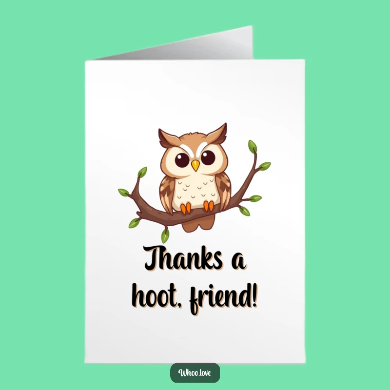 Free Printable Thank You Owl Card: Curious Perch, Downloadable & Print at Home