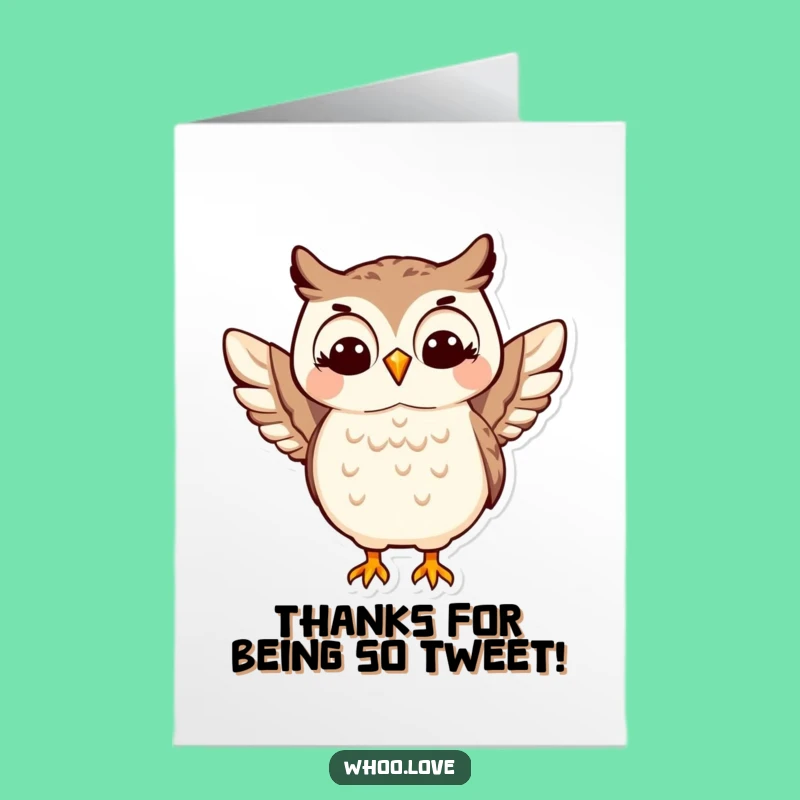 Free Printable Thank You Card: Happy Owl Shimmy - Heartfelt Downloadable Appreciation Gift