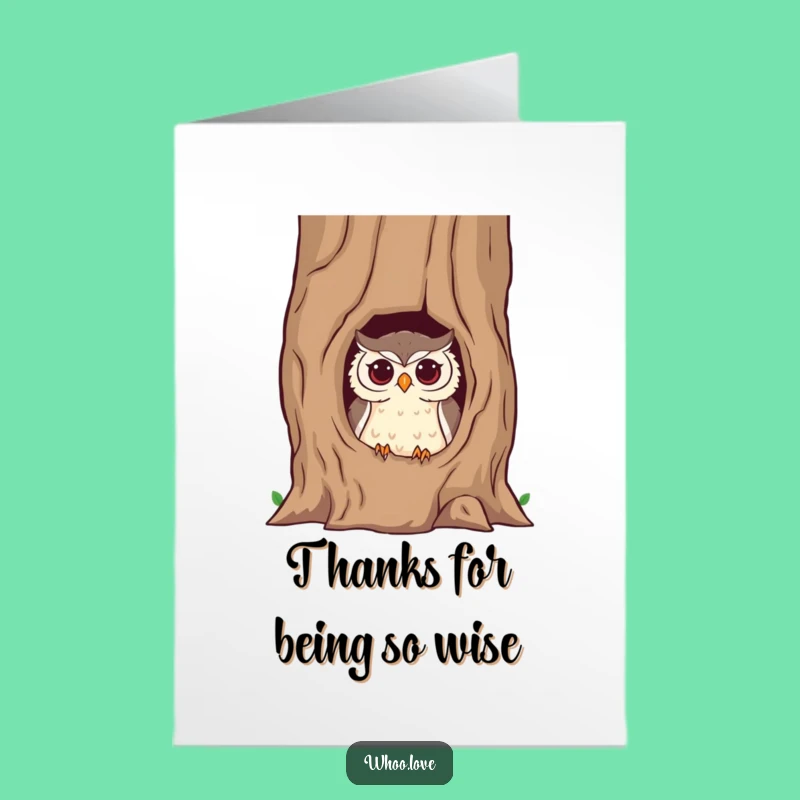 Free Printable Thank You Owl Card: Mischievous Gratitude Downloadable