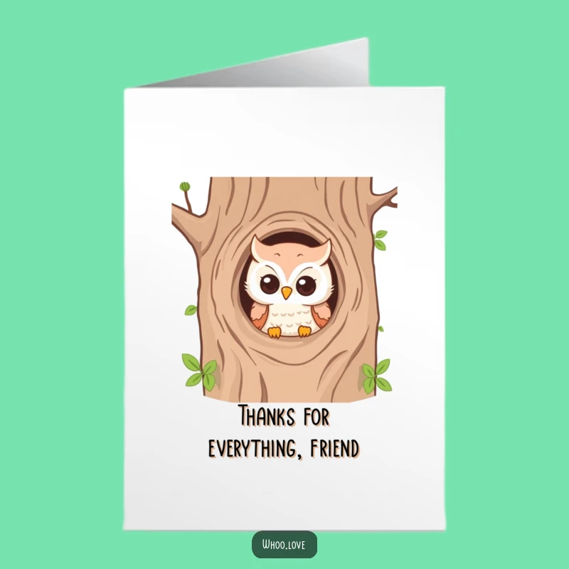 Funny Free Printable Thank You Card: Owl Peek, Downloadable Thanks!