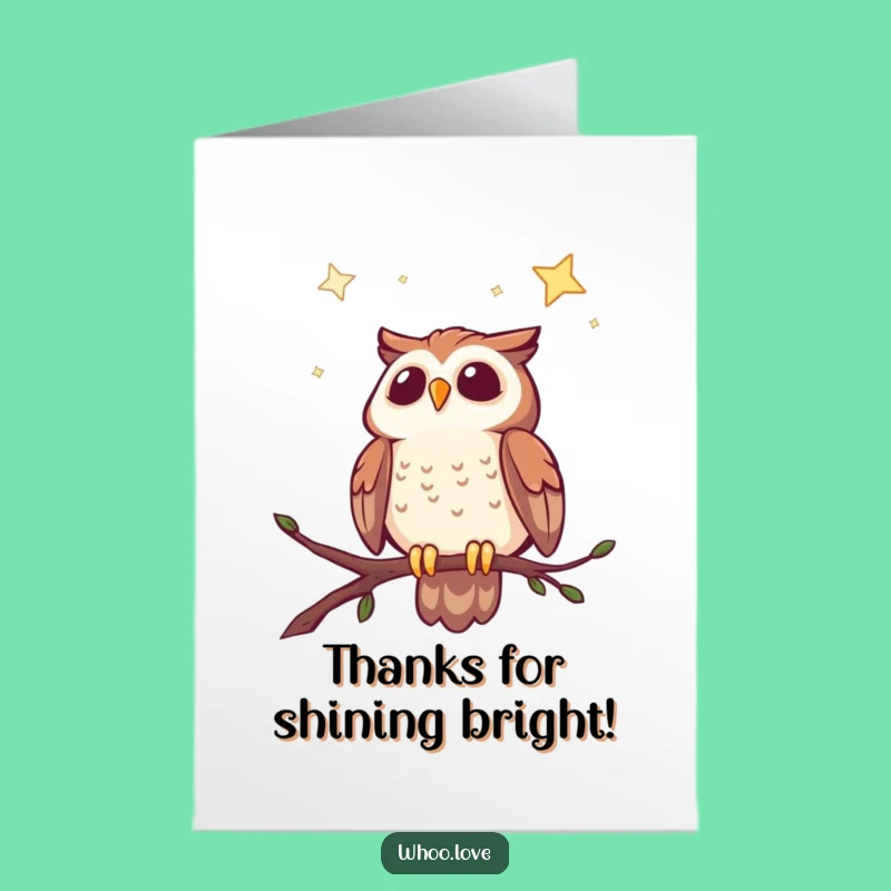 Free Printable Thank You Card: Starry Owl Gratitude - Sweet Downloadable Gift!