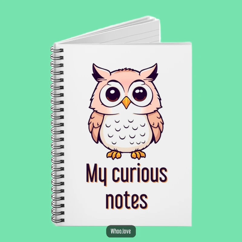 Funny Curious Owl Notebook - Inquisitive Journal, Perfect Funny Gift for Students