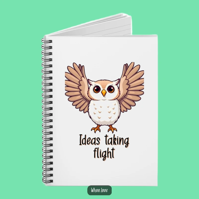 Funny Expressive Owl Wings Notebook, Journal Your Adventures Freely, Perfect Funny Gift