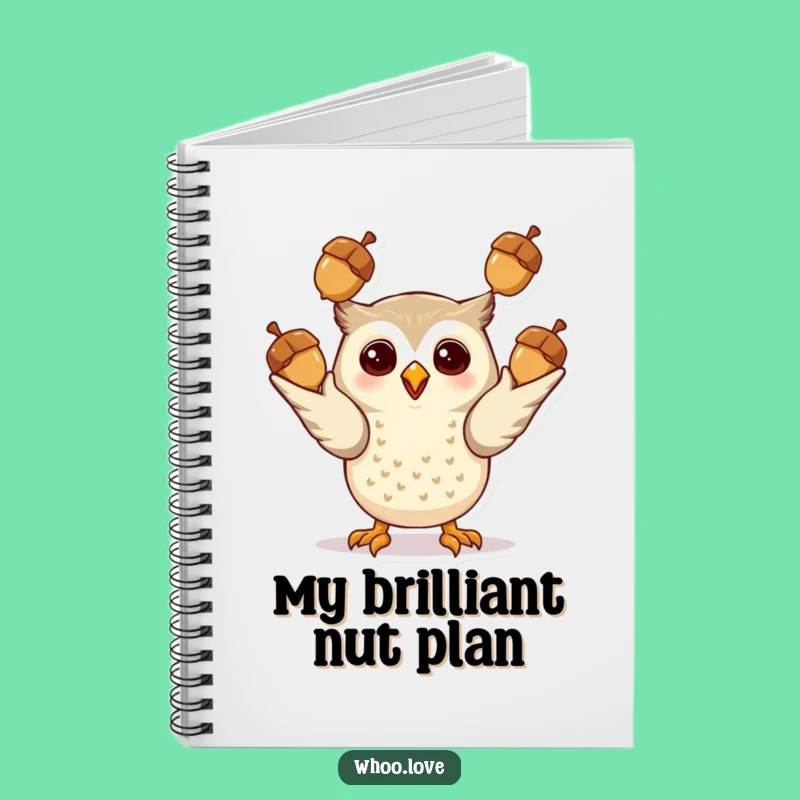 Funny Giddy Owl Juggling Notebook - Jot Down Your Acorn Adventures!