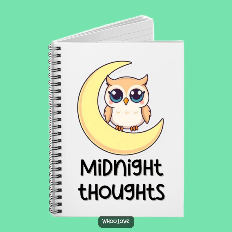 Funny Owl Moon Notebook: Curious Character - Perfect Funny Gift for Writers