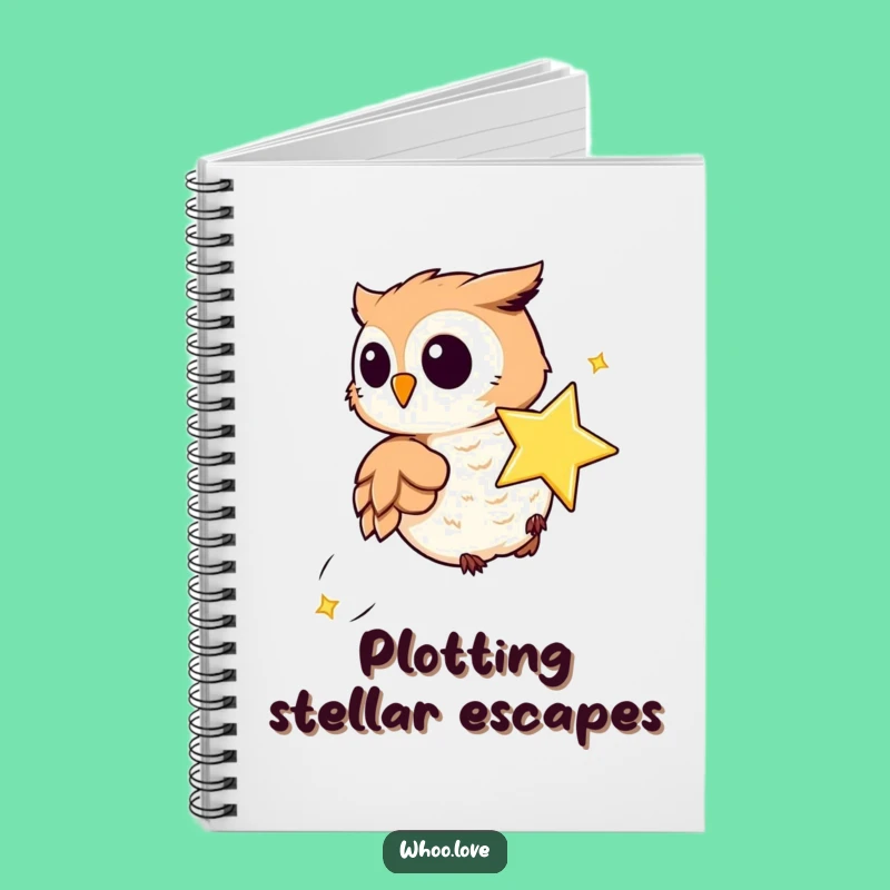 Funny Playful Owl Star Notebook: Capture Your Dreams with Whimsy